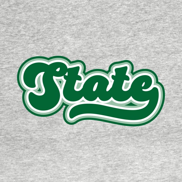 Retro State Script // Michigan Green Pride by SLAG_Creative